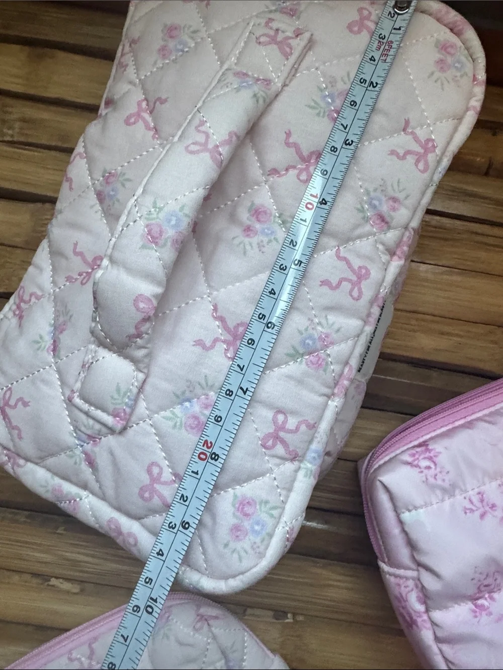 Set with PINK Victoria's Secret LoveShackFancy Quilted Pink Cosmetic Pouch